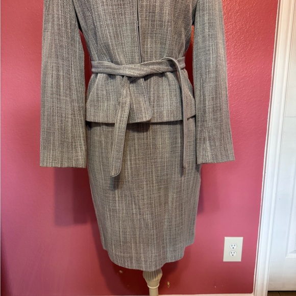 Lafayette 148 New York Gray Belted Blazer - Picture 15 of 16